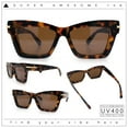 thumbnail image 2 of Womens Nerdy Thick Horn Rim Cat Eye Hipster Plastic Sunglasses Tortoise - Brown, 2 of 8