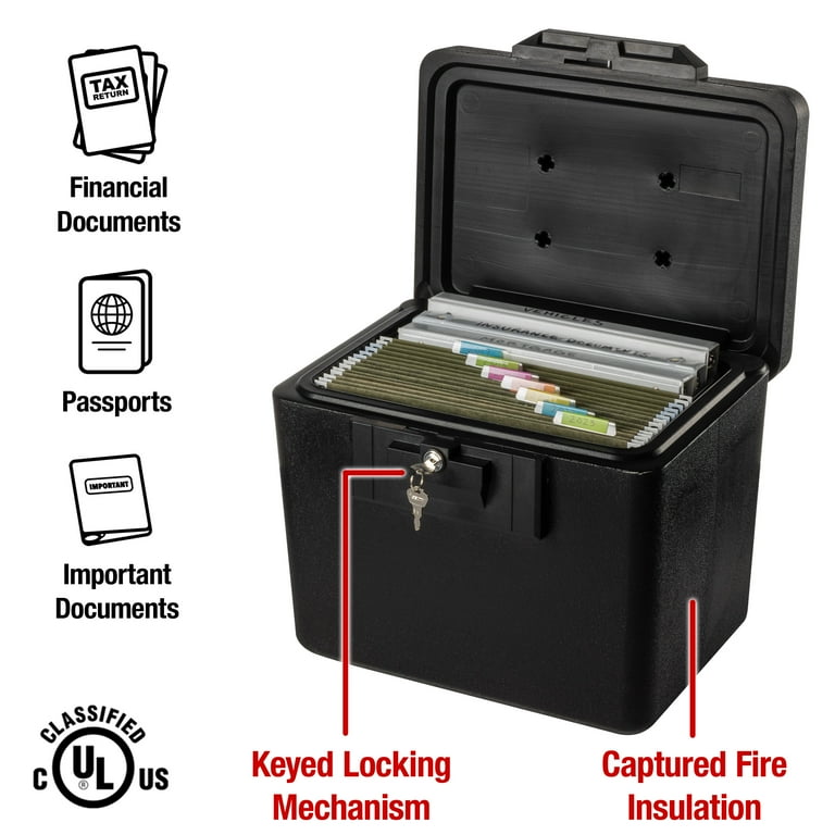 SentrySafe 1170 Fireproof Home Security Box with Key Lock, 0.61 Cu