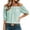 *1-Green, variant on VBVC Women's Off Shoulder Plaid Puff Sleeve Blouse , Ladies' Loose Ruffle Cuff Casual Top , Summer Vacation Beach Shirts For Women,Black,S-3XL