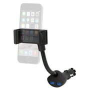 SCOSCHE IH12V PowerMount Universal Phone/GPS Flex Neck Vehicle Mount with Dual USB Charging Ports for ALL USB Devices