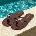 thumbnail image 2 of Flip Flops for Women Thong Flat Sandals Lightweight Minimalist Non-Slip Memory Foam Sole Open Toe Casual Vacation Daily Essentials Classic Beach Slippers, 2 of 7