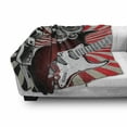 thumbnail image 2 of Music Soft Flannel Fleece Throw Blanket, Music Old Fashioned Speaker Loudspeaker Geometrical Striped Background, Cozy Plush for Indoor and Outdoor Use, 60" x 80", Burgundy Beige Grey, by Ambesonne, 2 of 5