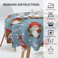 thumbnail image 6 of XMXT Waterproof Round Table Cloth, Various Christmas Elves Tablecloth Polyester Table Cover for Home Kitchen Dining Party Room Decor, 60 inches, 6 of 8