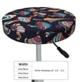 thumbnail image 4 of Kll Mushroom Doodle Round Bar Chair Cushion Cover 13 Inch,Bar Stool Protector With Elastic, Soft Washable, 4 of 7