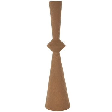 DecMode 27" Art Deco Fluted Brown Metal Vase