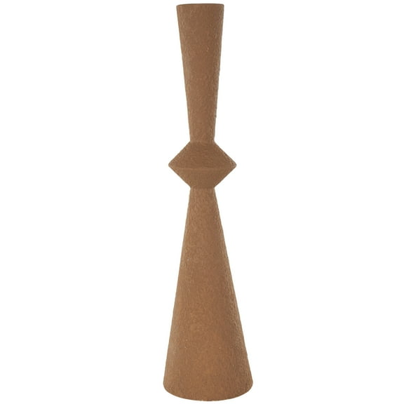 DecMode 27" Art Deco Fluted Brown Metal Vase