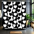thumbnail image 3 of Inspirational Shower Curtain Positive Affirmations Motivational Bathroom Decor Quotes Black and White Bath Curtain, Waterproof Cloth Fabric with Hooks, 72x72 inch, 3 of 6