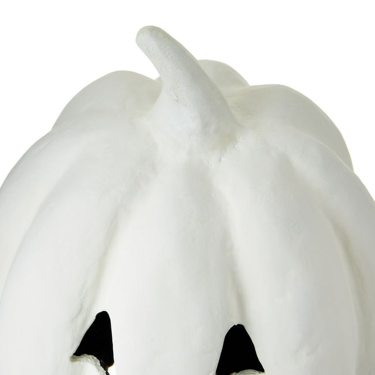 Paper Mache Pumpkin White Tabletop Decor, 8