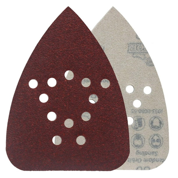 Gator Aluminum Oxide Hook and Loop Mouse Detail Sanding Sheets, 80Grit, 10Pack, 374925