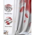 thumbnail image 3 of Modern Red Blackout Curtains for Bedroom Living Room Darkening Curtains 54 Inch Long Gradient Floral Abstract Bohemian White Short Curtain for Small Window Treatment Grommet Drapes 52"x54"x2, 3 of 9
