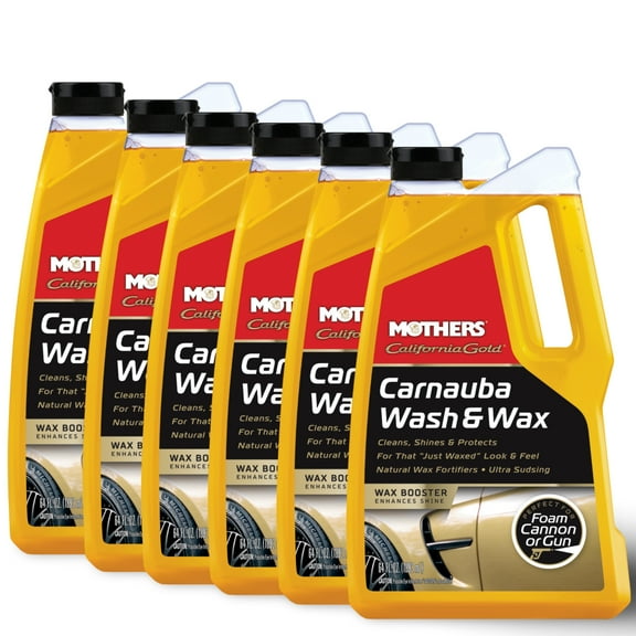 MOTHERS 05674 California Gold Carnauba Wash & Wax 6 PACK - Spot Free - 64 oz.