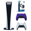 Sony Playstation 5 Digital Edition Console (Japan Import) with Extra Purple Controller and Surge Dual Controller Charge Dock