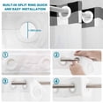 thumbnail image 4 of No Hook Shower Curtain, Black White Plaid Shower Curtains for Bathroom with See Through Top Window, Gradient Geometric Buffalo Checkered Waterproof & Washable Bath Curtain Stall 48"x72", 4 of 9