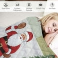 thumbnail image 3 of JEUXUS Christmas Blanket Santa Claus Reindeer Throw Blanket for Kids Adults Soft Warm Cozy Blanket for Couch Sofa ​Bed, 3 of 6
