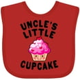 thumbnail image 3 of Inktastic Uncles Little Cupcake Girls Baby Bib, 3 of 4