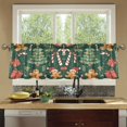 thumbnail image 4 of Yayeee Kitchen Curtains Tier Set of 2 Light Filtering 57"x36" Over Sink Window Panels, Brown Christmas Gingerbread, 4 of 7
