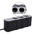 thumbnail image 1 of Adaptador de cargador de corriente CC, divisor de enchufe para encendedor de cigarrillos de coche de 3 enchufes con enchufe USB, 1 of 8
