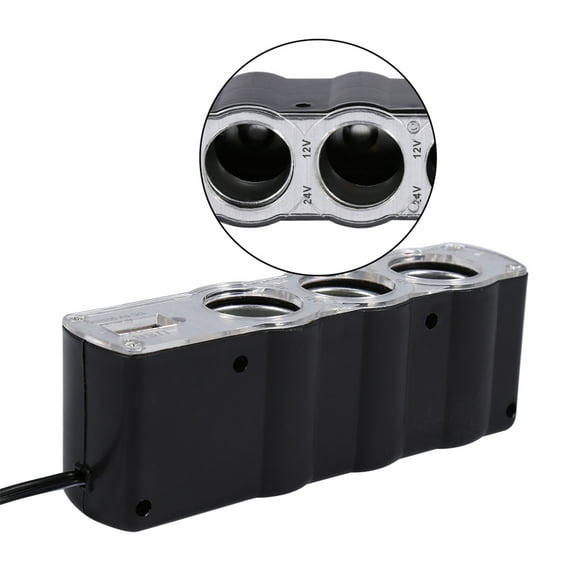 Way Cigarette Lighter Socket,3‑Socket Car Cigarette Lighter Car Cigarette Lighter Socket Splitter Cigarette Lighter Socket Sleek Aesthetic
