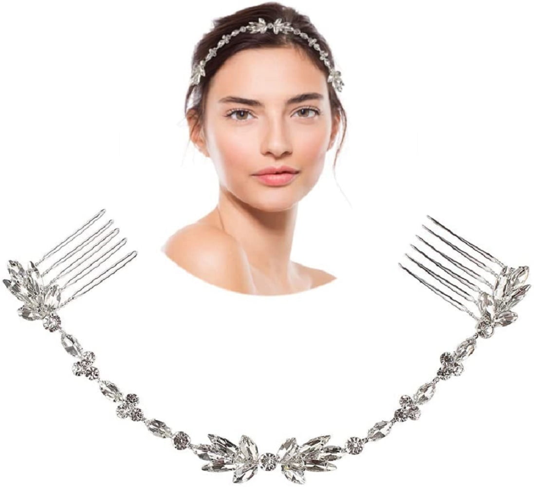 Guichangkai Wedding Rhinestone Fashion Headbands, Bridal Silver Crystal