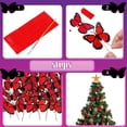 thumbnail image 3 of 24 Pieces Halloween Monarch Butterfly Decorations 3 Size Artificial Monarch Butterflies Wall Decor 3D Butterfly Wing Wall Art with Wire for Fall Wedding Home Bedroom Wall Decorations(Red), 3 of 5