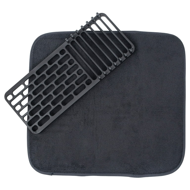 Levoite™Dish Drying Rack and Mat For Kitchen Countertop