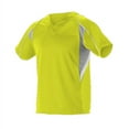 thumbnail image 4 of Alleson Athletic - Youth Two Button Henley Baseball Jersey - Color - Grey/ Black/ White - Size - XL, 4 of 8