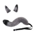 thumbnail image 1 of yingyy Non-toxic Cosplay Set With Plush Made Tails No Loose Thread Or Shedding For Colorfast Party Wolf Grey, 1 of 1