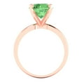 thumbnail image 4 of 3.0ct round cut green Zircon 18k rose gold Bridal Wedding Engagement Promise Anniversary Ring for Women size 7.75, 4 of 7