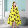 thumbnail image 6 of Yellow Bigfoot and Tree Pattern Hooded Bath Towel，60"x35" for Ages 3 To 12 Kids, Quick Dry Lightweight Soft Microfiber Hood Beach Towel Cover Up for Kids, 6 of 7