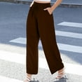 thumbnail image 7 of Lmnyox Wide Leg Trousers for Women Flowy High Waist Drawstring Lounge Pants Summer Casual Palazzo Pants, 7 of 7
