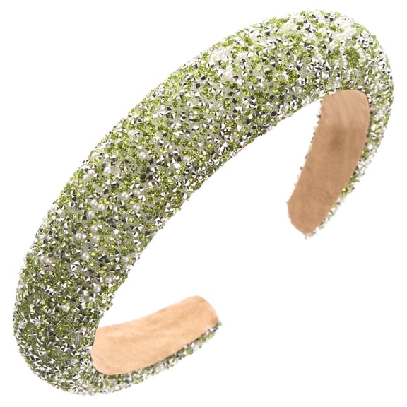 Fgnfyis Pearl Rhinestone Elegant Women's Fashion Headbands Party Wedding Headpiece Green