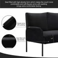 thumbnail image 6 of BSHTI Velvet Upholstery Loveseat Couch,2 Seating,Metal Frame,High-density Fam Seat Loveseat,Well in Apartments or Rooms with Limited Space(Black), 6 of 17