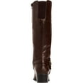 thumbnail image 2 of CHARTER CLUB Womens Brown Elastic Goring Buckle Accent Helenn Round Toe Block Heel Zip-Up Riding Boot 9.5 M, 2 of 4