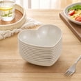 thumbnail image 4 of 10pcs Heart Shaped Dinner Plates Dinnerware Dishes Set 6.1 Inch Food Plate Saucers Tray Fruits Snack Bowls, 4 of 6