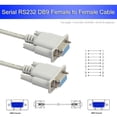 thumbnail image 2 of Cable De Extensión Cable convertidor serial RS232 de 9 pines hembra a hembra DB9 de 9 pines para PC (1,5 m) Likrtyny Para estrenar, 2 of 7