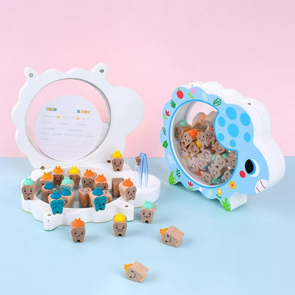 Caja de recuerdo Yotijar organizador de dientes de leche impreso en inglés Oveja azul