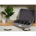 thumbnail image 6 of Covermates Keepsakes Flatware Storage Box - Stackable - Reinforced Handles - China Storage, Grey Heather, 6 of 8
