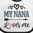 thumbnail image 4 of Inktastic My Nana Grandma Loves Me Girls Girls Baby Bib, 4 of 4