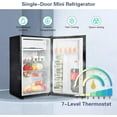 thumbnail image 2 of GGTB 3.2 Cu. Ft. Compact Single-Door Fridge with Mini Freezer - Adjustable Thermostat, Reversible Hinge, Black - Perfect for Apartments, Dorms & Offices, 2 of 7