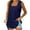Dark blue, variant on Yubnlvae Women's Pleated Square Neck Tank Top - 2025 Summer Loose Fit Flowy Sleeveless Blouse (Curved Hem | Breathable Cotton | Casual Elegance) (Sky Blue | 3XL)