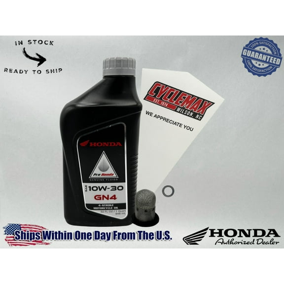 Cyclemax Standard GN4 10W-30 Oil Change Kit compatible with 2013-2025 Honda Metropolitan
