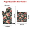 thumbnail image 2 of Sikiie Rose Flowers Oven Mitts and Pot Holders, Silicone Oven Gloves, Heat Resistant Oven Mitts 4Pcs Set, 2 of 6
