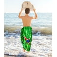 thumbnail image 3 of HAPPY BAY Men's Pareo Regular Holiday Sarong Long Beach Wrap One Size Shamrock Green, Bamboo Parrot Summer Vacation Party, 3 of 4
