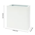 thumbnail image 4 of Heavy Duty Metal Planter Box ,Large Tall Rectangle Planter Box with Removable Insert Shelf for Garden,Porch,Patio,Yard(White, 24”x10”x24”), 4 of 23