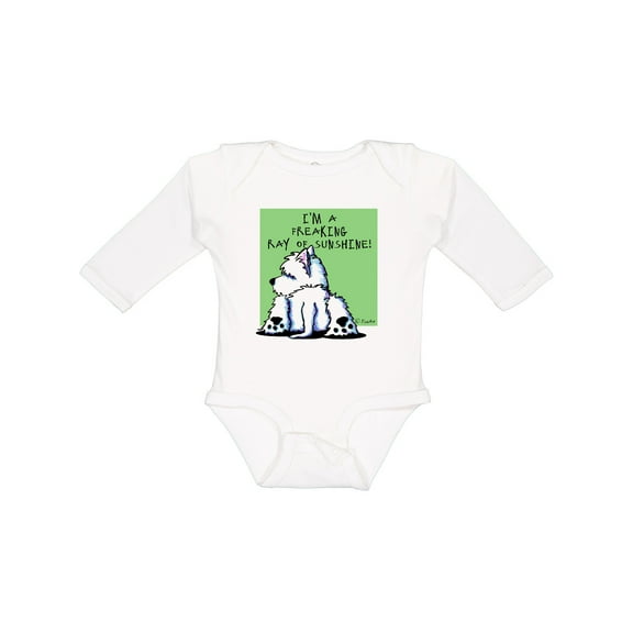 Inktastic Cool Belly Westie Boys or Girls Long Sleeve Baby Bodysuit