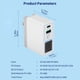thumbnail image 5 of Methold de pared USB Resistencia al desgaste Práctico Adaptador universal multifuncional Adaptadores de alimentación útiles Reemplazo para Teléfono y Comunicación calibre de alambre americano, 5 of 6