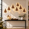 thumbnail image 6 of Velmasee 7 Pcs Wooden Christmas Tree LED Wall Decor - Hollow Out Backlit Rustic Farmhouse Light Up Christmas Tree Wall Stickers, Battery Operated Glowing Xmas Wall Art for Indoor Holiday Home Decor, 6 of 6