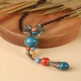 thumbnail image 3 of DESIGNICE Vintage Bohemian Colorful Ceramic Bead Antique Flower Y Necklace,Boho Hippie Statement Jewelry Gift for Women, 3 of 7