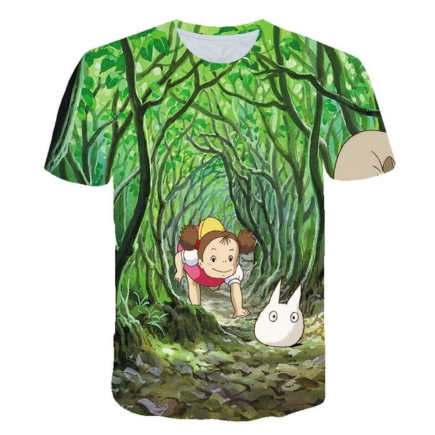Verano clásico totoro Anime camiseta con estampado hombres moda Casual Kawaii dibujos animados gráfico camisetas interesante harajuku T-shirt11T Gao Jinjia LED