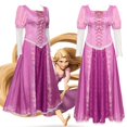 thumbnail image 4 of Disfraz MINISO de Rapunzel para mujeres adultas, vestido púrpura de princesa Rapunzel enredado, ropa de fiesta de Carnaval de Halloween para niñas, 4 of 5